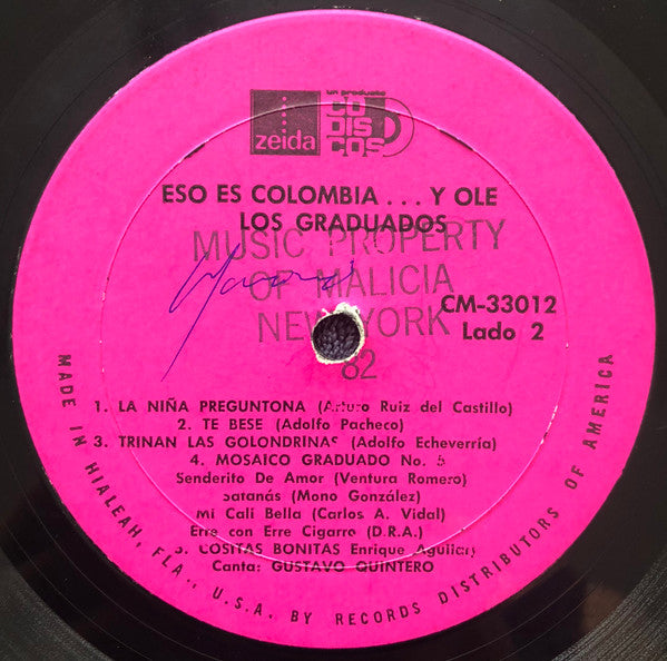 Los Graduados Canta: Gustavo Quintero : Eso Es Colombia...Y Olé (LP, Album)