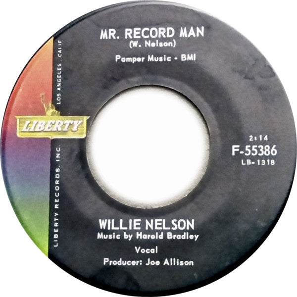 Willie Nelson : The Part Where I Cry / Mr. Record Man (7", Single)