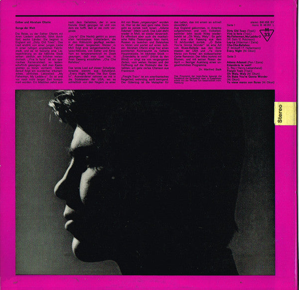 Esther & Abi Ofarim : Songs Der Welt (LP, Album, RP)