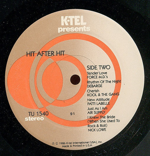 Various : Hit After Hit (LP, Album, Comp)