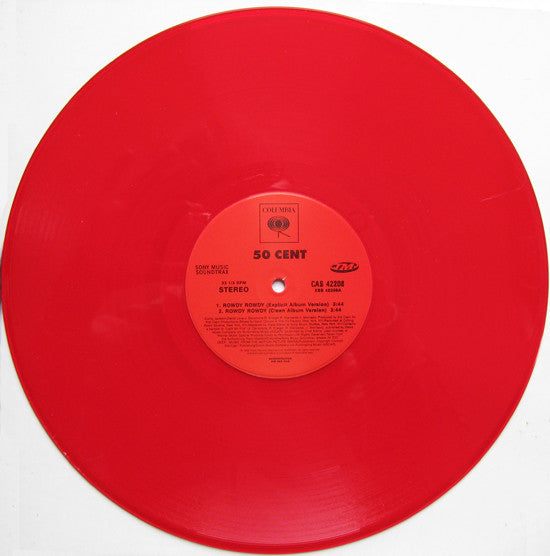 50 Cent : Rowdy Rowdy (12", Promo, Red)