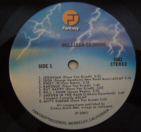 Gerry Mulligan, Mulligan Quartet* Featuring Chet Baker, Chico Hamilton Also Paul Desmond, Barney Kessel, David Van Kriedt* : Gerry Mulligan / Paul Desmond (LP, Comp, RE)