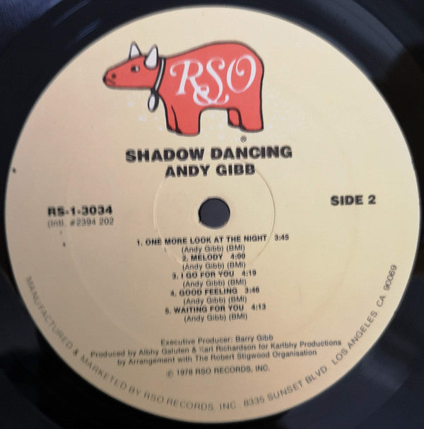 Andy Gibb : Shadow Dancing (LP, Album, All)