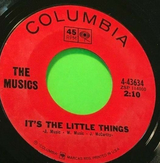 The Musics : It's The Little Things / You Sure Fall Down A Lot (7")
