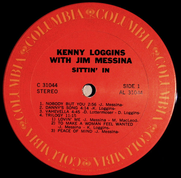 Kenny Loggins With Jim Messina* : Sittin' In (LP, Album, Ter)