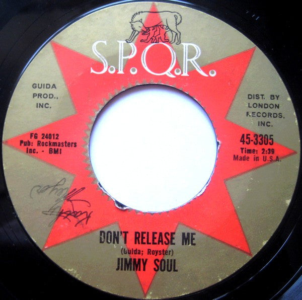 Jimmy Soul : If You Wanna Be Happy / Don't Release Me (7", Single)