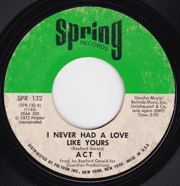Act 1 : Friends Or Lovers (7", Styrene, Mon)