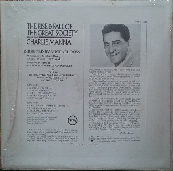 Charlie Manna : The Rise & Fall Of The Great Society (LP, Album, Mono, Promo)