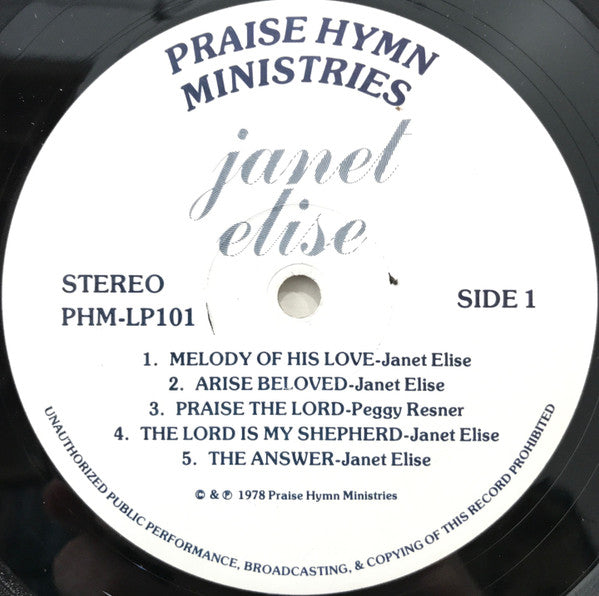 Janet Elise : Janet Elise (LP)