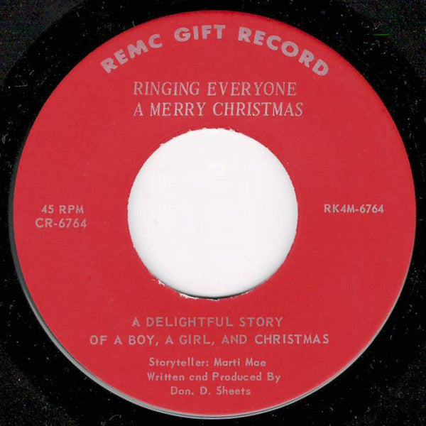 Marti Mae  /  Brownsburg Methodist Church Choirs : Ringing Everyone A Merry Christmas / Favorite Christmas Carols (7", EP, Mono)