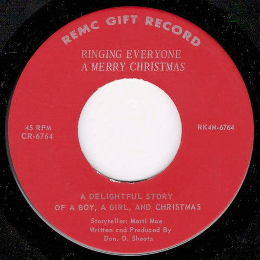 Marti Mae  /  Brownsburg Methodist Church Choirs : Ringing Everyone A Merry Christmas / Favorite Christmas Carols (7", EP, Mono)