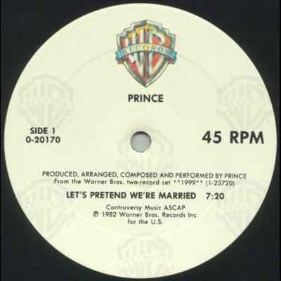 Prince : Let's Pretend We're Married (12", Maxi, SRC)