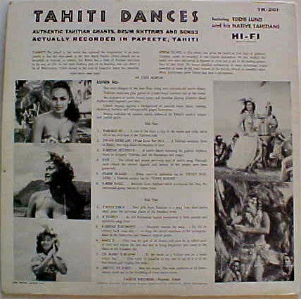 Eddie Lund And His Tahitians : Tahiti Dances (LP, Album, Mono)