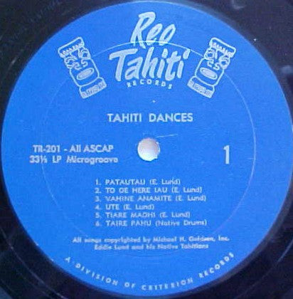 Eddie Lund And His Tahitians : Tahiti Dances (LP, Album, Mono)