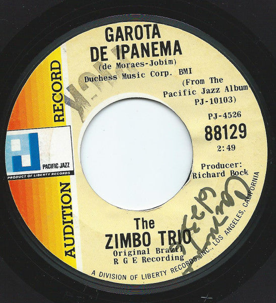 The Zimbo Trio* : Garota De Ipanema / Reza (7", Promo)