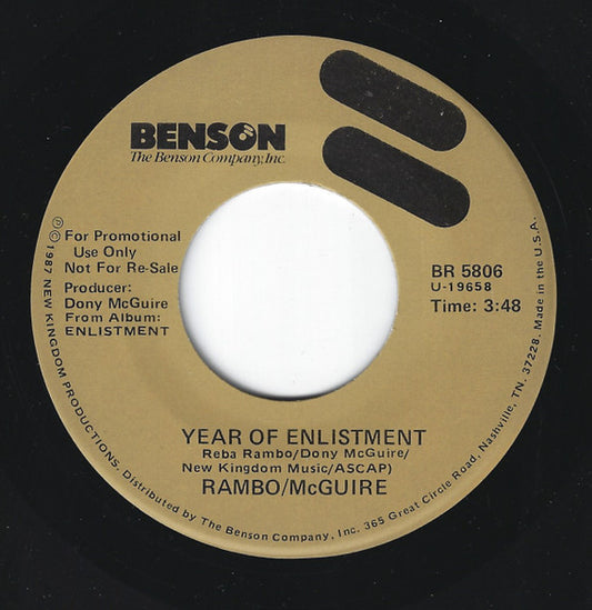 Rambo / McGuire* : Year Of Enlistment (7", Single, Promo)