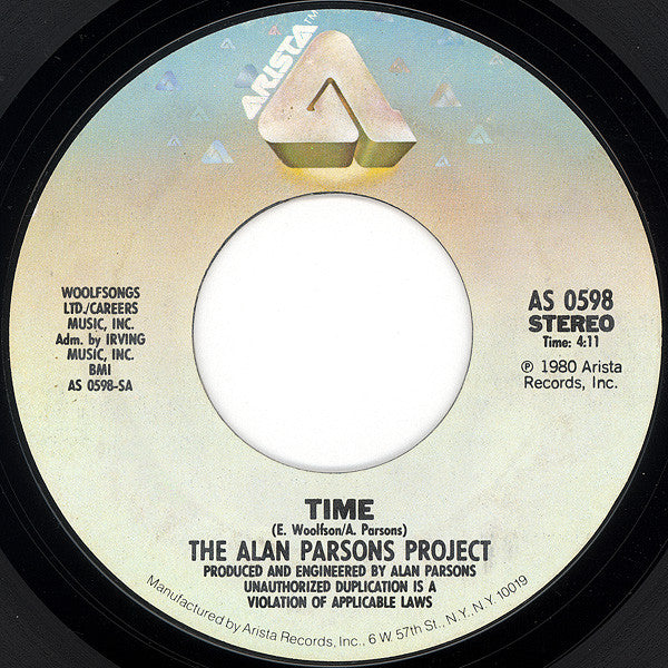 The Alan Parsons Project : Time (7", Single, Pit)