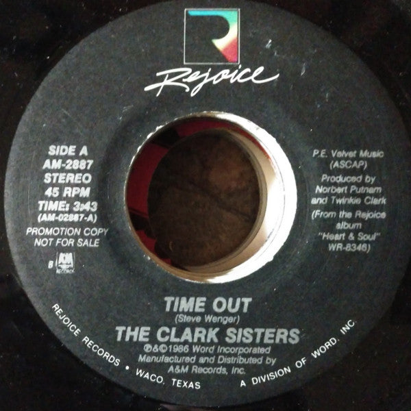The Clark Sisters : Time Out (7", Single, Promo)