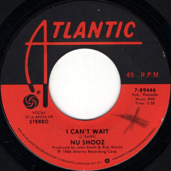 Nu Shooz : I Can't Wait (7", Single, Styrene)