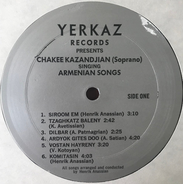 Chakee Kazandjian : Armenian Songs (LP)