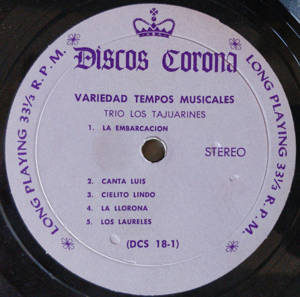Trio Los Tajuarines : Variedad Tempos Musicales (LP)