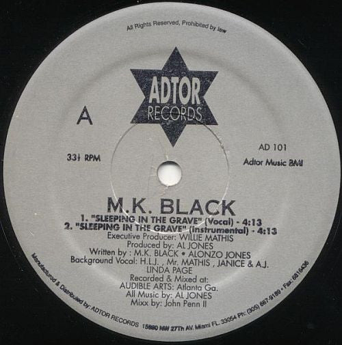 M.K. Black : Sleeping In The Grave / Personality (12")