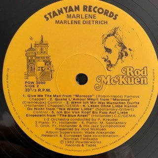 Marlene Dietrich : Marlene (LP, Comp)