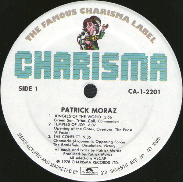 Patrick Moraz : Patrick Moraz (LP, Album, Spe)