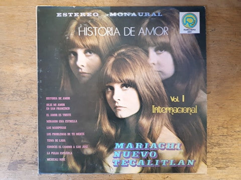 Mariachi Nuevo Tecalitlan : Internacional Vol.1 - Historia De Amor (LP, Album)