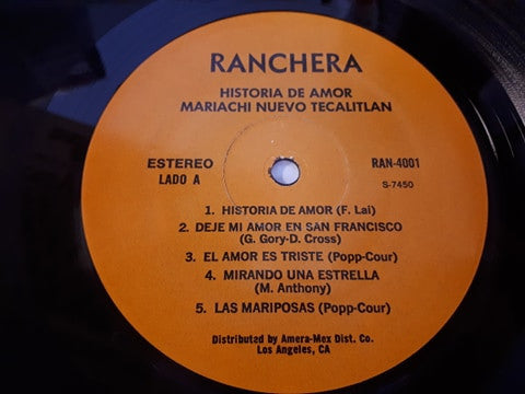 Mariachi Nuevo Tecalitlan : Internacional Vol.1 - Historia De Amor (LP, Album)