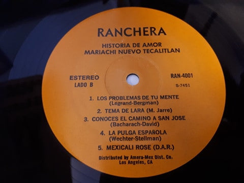 Mariachi Nuevo Tecalitlan : Internacional Vol.1 - Historia De Amor (LP, Album)