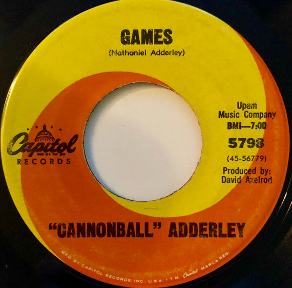 "Cannonball" Adderley* : Mercy, Mercy, Mercy (7")