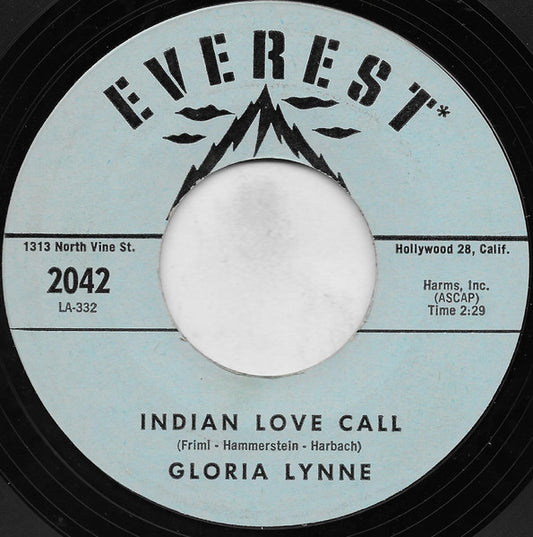 Gloria Lynne : Indian Love Call / I Should Care (7", Styrene)