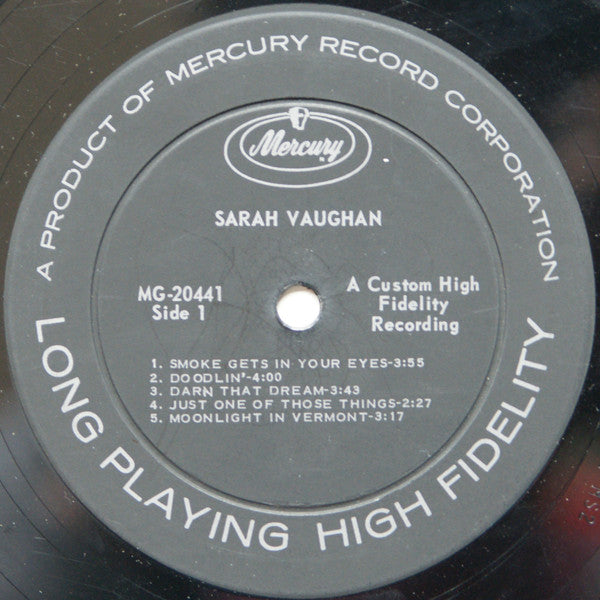 Sarah Vaughan : No Count Sarah (LP, Album, Mono)