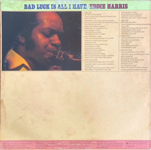 Eddie Harris : Bad Luck Is All I Have (LP, Album, Mon)