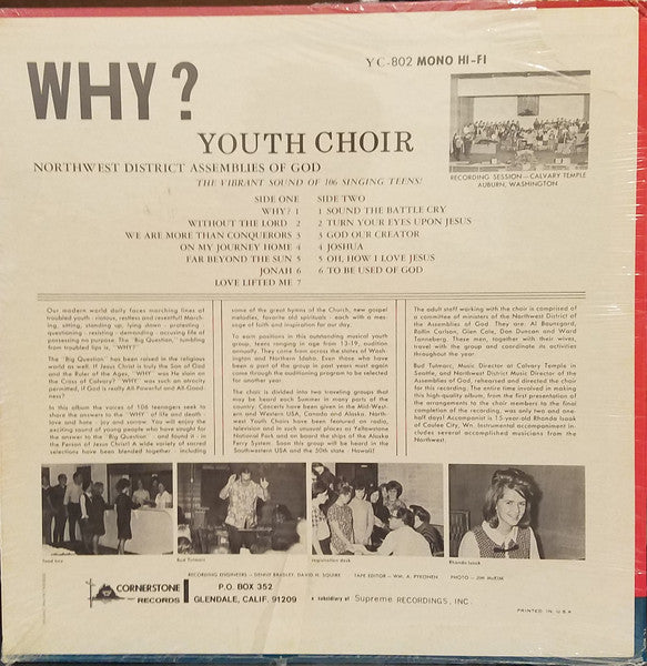 Youth Choir Of The Assemblies Of God : Why? (LP, Mono)