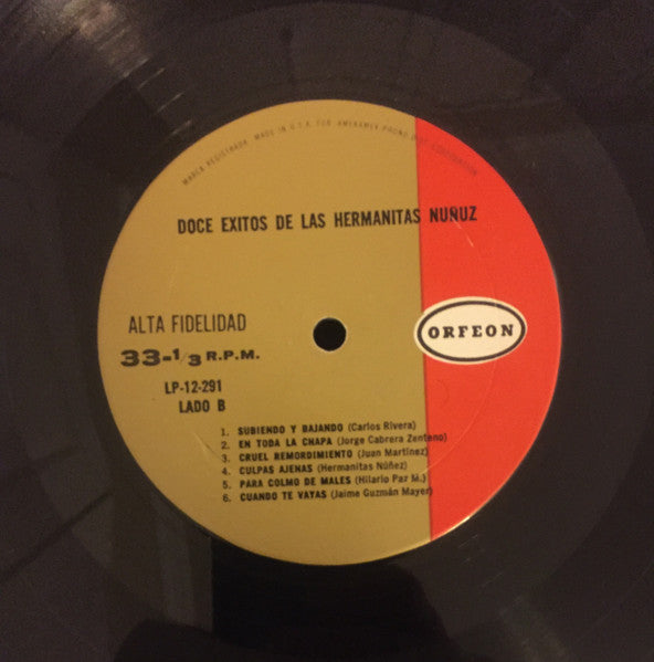 Hermanitas Núñez : 12 Exitos De Las Hermanitas Núñez (LP, Album, Mono)
