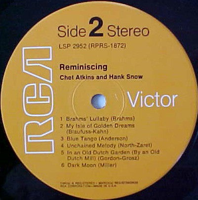 Chet Atkins And Hank Snow : Reminiscing (LP, Album, RE, Hol)