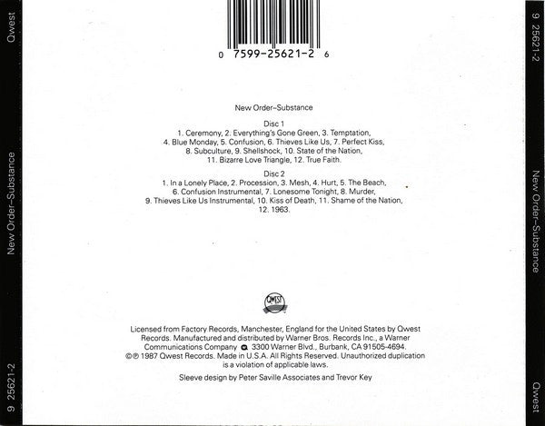 New Order : Substance (2xCD, Comp, Dou)