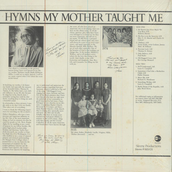 Tommy Tipton* : Hymns My Mother Taught Me (LP, Album)