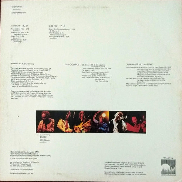 Shadowfax : Shadowdance (LP, Album)