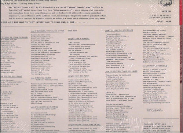 The International Children's Choir : Take A Moment And sing Along With The International Children's Choir (LP, Album)