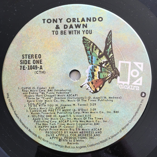 Tony Orlando & Dawn : To Be With You (LP, Album, Ter)