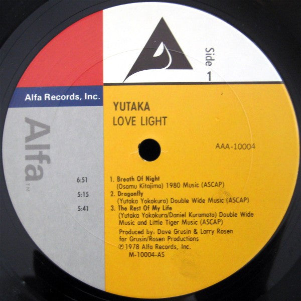 Yutaka Yokokura : Love Light (LP, Album)