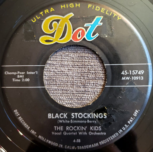 The Rockin' Kids : Black Stockings (7", Single)