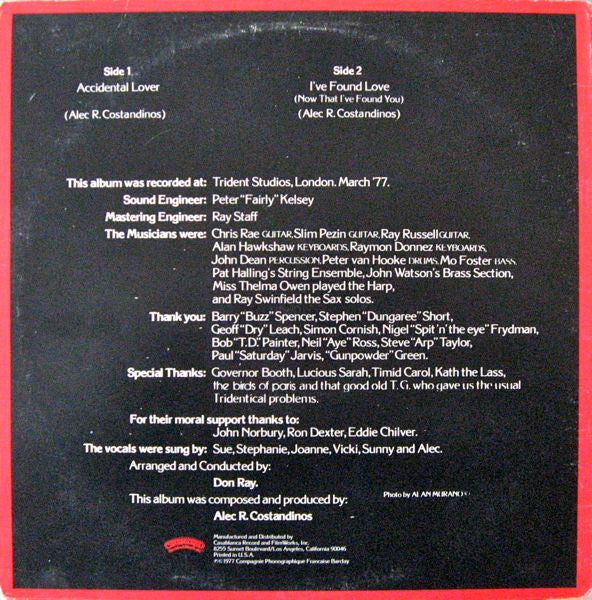Love And Kisses* : Love And Kisses (LP, Album, Ter)