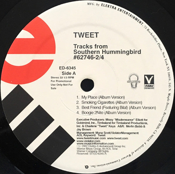 Tweet : Tracks From Southern Hummingbird (12", Promo, Smplr)
