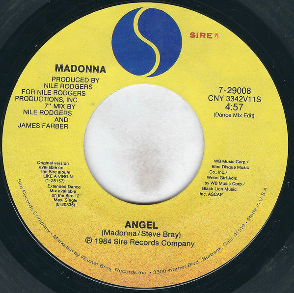 Madonna : Angel (7", Single, Styrene, All)