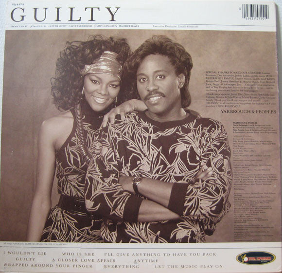 Yarbrough & Peoples : Guilty (LP, Album)