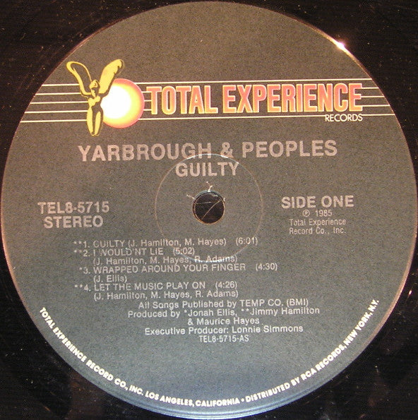 Yarbrough & Peoples : Guilty (LP, Album)